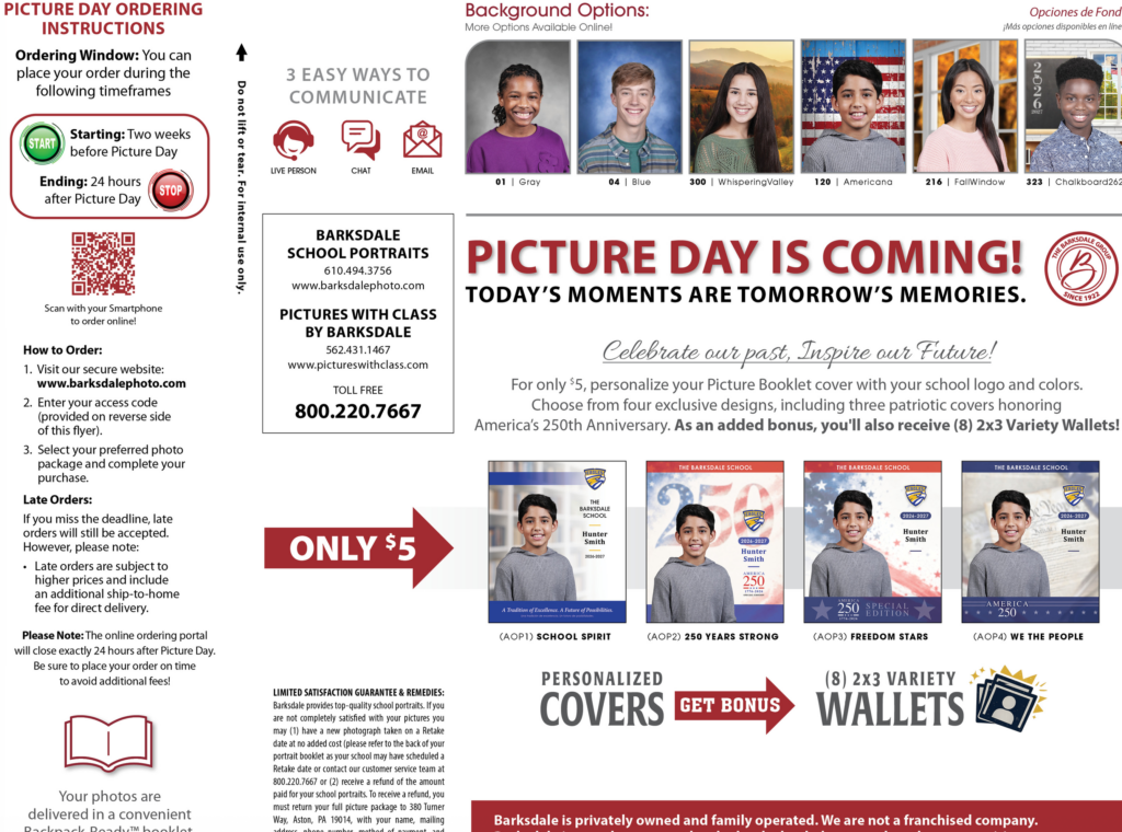 Underclassmen Picture Day: Tuesday, Oct. 20